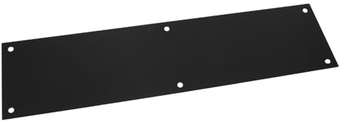 PLAFOPE Placa Protectora para Puerta Acero Inoxidable 100x400 Mm Negra, Protección para Zócalo Metálico, Placa para Puertas Interiores y Exteriores, Resistente a Golpes y Raspaduras,