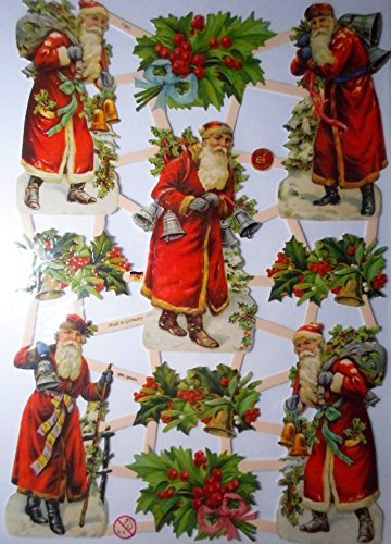 Glanzbilder Weihnachten Weihnachtsmann EF 7361 Oblate Posiebilder Scrapbook Deko GWI 476