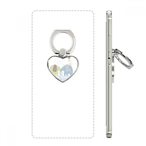DIYthinker Splash Elephant Blue Green Rain Heart Cell Phone Ring Stand Holder Bracket Universal Support Gift