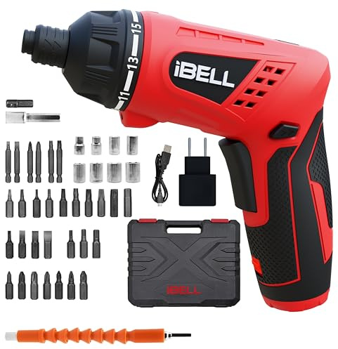 IBELL Cordless Rechargeable Electric Screwdriver MS06-16, 3.6V, Li-Ion 1500mAh, Max Torque 3.5Nm, 16 Level with 2 Handle Position
