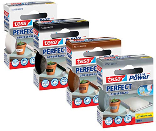tesa extra Power Gewebeband Länge 2,75 m, Breite 19 mm
