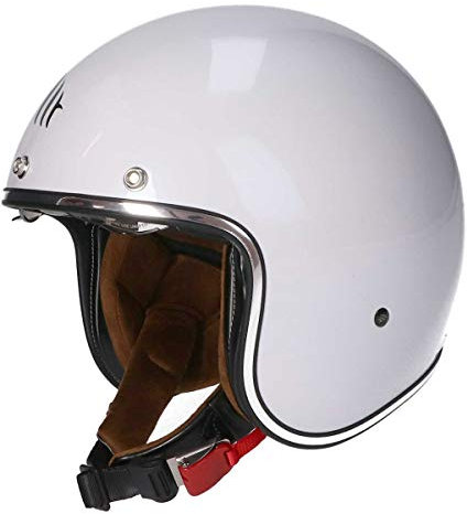 MT Le Mans II SV · Jet-Helm · Motorrad-Helm Roller-Helm Scooter-Helm Bobber Mofa-Helm Chopper Retro Cruiser Vintage Pilot Biker ECE 22.05 (Weiß, L)