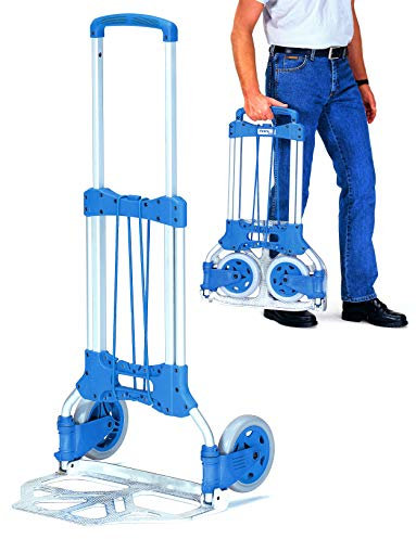 Sackkarre falt- & klappbar | tragbare Transporthilfe - Eigengewicht nur 5,2 kg | Traglast: 125 kg - Fasskarre aus Aluminium