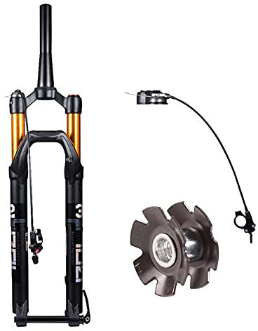 QHY Fahrrad-Federgabel 27,5 29 Zoll MTB Fahrrad Hub 100mm Luftgabel Fahrrad Federung Vorne Gabel Mountainbike Fahrradgabel (Color : RL, Size : 29in)