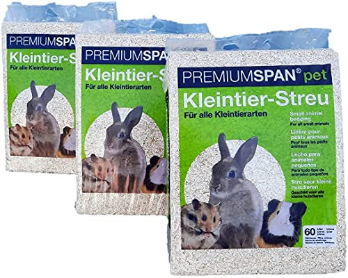 Premiumspan Vorteilspaket 3 x pet Kleintier-Streu Hobelspäne, 60l – 3.5 kg…