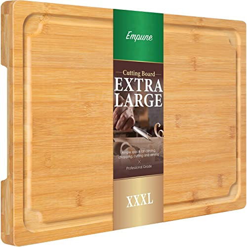 Empune Extra Large Cutting Board, 24 Bamboo Cutting Boards for Kitchen