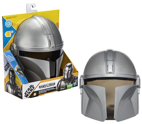 Star Wars Der Mandalorianer Elektronische Maske, Accessoire mit Geräuschen, inspiriert von der Disney Plus Serie, für Kinder ab 5 Jahren