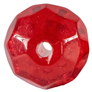 LMAB Carolina Rig - Texas Rig Perlen, Glasperlen für Finesse Rig, Stopper Set für Bullet Gewichte, Angel-Vorfach Zubehör, Barsch & Zander Angeln, 6 mm, Rot