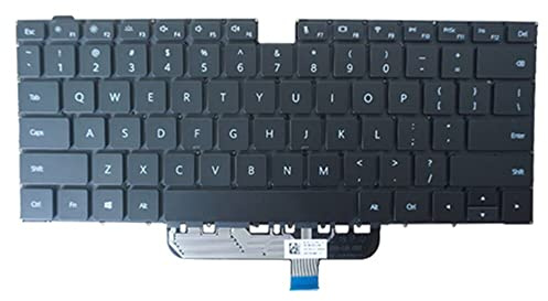 fqparts Replacement Clavier d'ordinateur Portable pour for Huawei for MateBook D Nbl-WAQ9R Nbl-WAQ9HNR Noir États-Unis Version