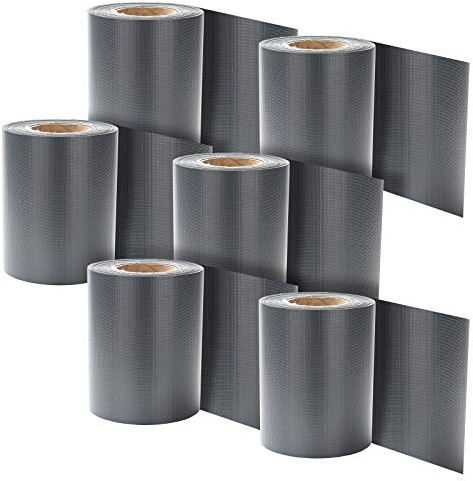 Fiqops Lot de 6 bandes brise-vue en PVC - Impression double face - Protection contre le vent et les UV - Résistant aux intempéries - 210 m x 19 cm - Avec 180 clips de fixation