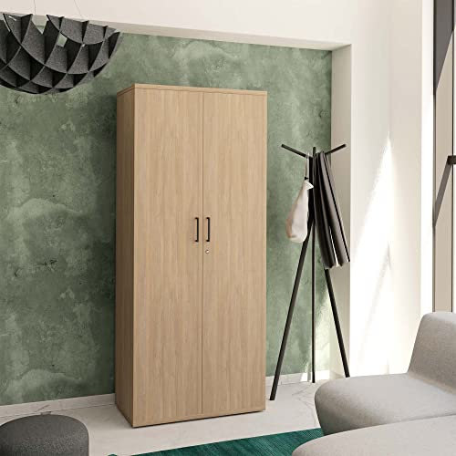 Weber Büro Profi Aktenschrank abschließbar 5OH Bernsteineiche Schrank Büroschrank Flügeltürenschrank