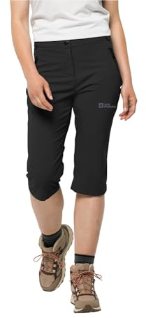 Jack Wolfskin Damen Activate Light 3/4 Pants Wanderhose, Schwarz, 34 EU