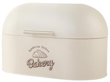 Baoblaze Boîte à Pain, Corbeille à Pain avec Couvercle, Boîte à Pain Rétro en Fer pour Une Fraîcheur Longue Durée, Récipient de Rangement pour Baguette Brioche Pain de Mie Pâtisserie