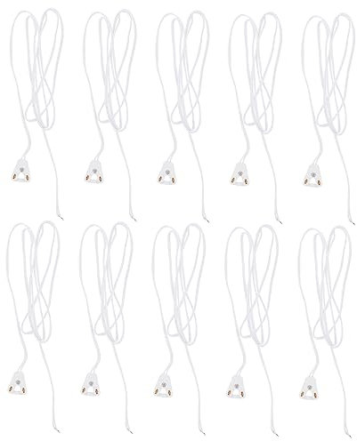 Angoily T8 Leuchtstoffröhrenanschluss Kabel aus Weißem PVC Leichtes Design 10 Stück Verbindungskabel für LED Lampen und Lichtboxen Tragbar und Langlebig