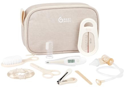 Babymoov Set per l'Igiene e Cura del Bambino, 9 Accessori Indispensabili, Color Sabbia