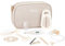 Babymoov Babypflege-Set, Kompakt & praktisch, Ab der Geburt, 9 wichtige Accessoires, darunter Haarbürste, digitales Thermometer, Badethermometer, kleiner Nagelknipser, Nagelschere, Nagelfeile, Sand
