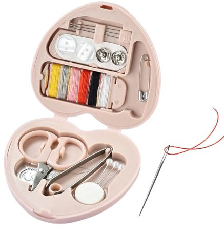 Reise Nähset | Nähset Nadel Und Faden Set | Süßes Herzförmig Tragbares Nähset | di-y-Nähzubehör Tragbares | Nähzubehör Tragbares Nähset Für Erwachsene, Heimreisen Und Notfall