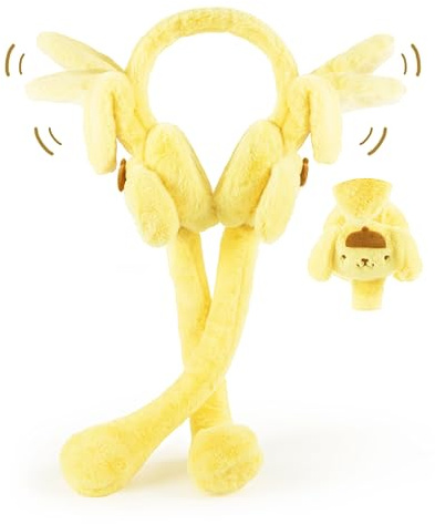 Roffatide Winter Fluffy Earmuff Cinnamoroll Ear Moving Jumping Earmuff Girl Ski Adjustable Ear Covers Ear Warmer Head Wear