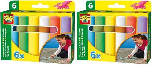 SES Creative - Tizas para Exteriores, Multicolor (02206) (Paquete de 2)