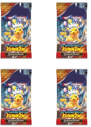 Stürmische Funken Booster | 4X Booster Pack DEUTSCH + Heartforcards® Versandschutz