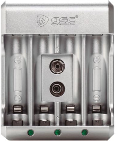 Cargador de Pilas Recargables AA/AAA/9V, Carga eficiente y rápida, Ideal para Dispositivos electrónicos y Control Remoto.