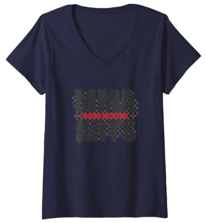 Damen MMA Mixed Martial Arts Vielfalt der Kampfkünste T-Shirt mit V-Ausschnitt