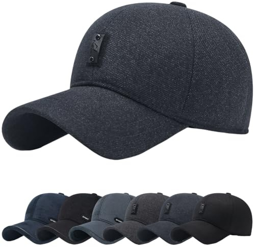 YKDLLF Winter Baseball cap with Ear Flap Cappello Baseball Invernali Cappellino Berretto da Baseball Invernale da Uomo con Visiera Caldo paraorecchie Cappello