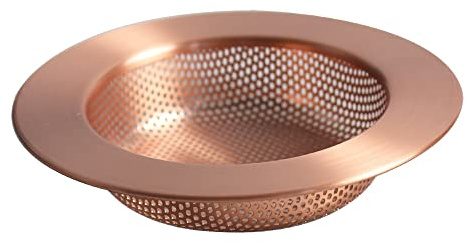 UYNAIT 11.2cm Basket Filter Sus304 Stianless Steel Electroplated Red Copper Color,Kitchen Sink Stopper