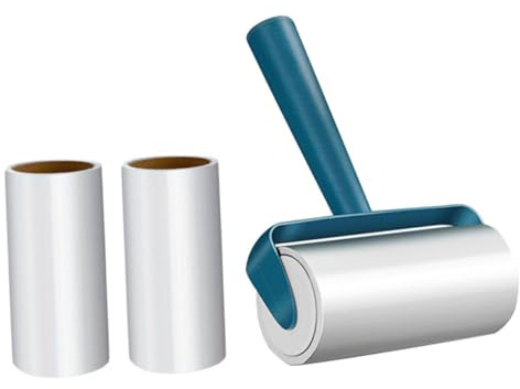 GRIRIW Rodillos Quitapelusas para Pelo De Mascotas Adhesivo, 4 Piezas, Mango Ergonómico y 3 Recambios, Material Duradero, Tamaño Compacto, Adecuado para Limpieza El Hogar y Ropa