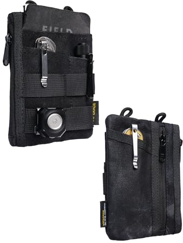 VIPERADE VE18N-OW Waxed Canvas Slim EDC Pouch, Minimalist Wallet Pouch for Men, EDC Pocket Organiser for Multitool
