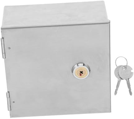 Didiseaon Stainless Steel Outdoor Electrical Box with Lock Power Outlet Cover Protective Switch Guard for Surface and Flush Mounting Theft Junction Enclosure