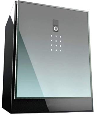RLKHXBS Office and Lock with Keypad Fingerprint Smart Home Full LCD Tempered Glass Personal Alarm with Key Lock Deposit es Hidden 50cm