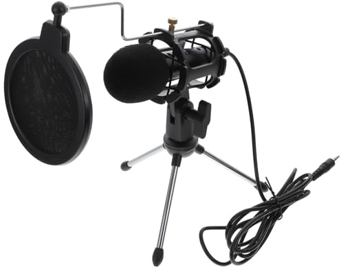 SMASOLO Micrófono De Condensador 3,5 Mm para Juegos y Podcast Pc Portátil, Diseño Compacto, Captura Precisa De Voz, Compatible Transmisión y Videoconferencias, Color Negro
