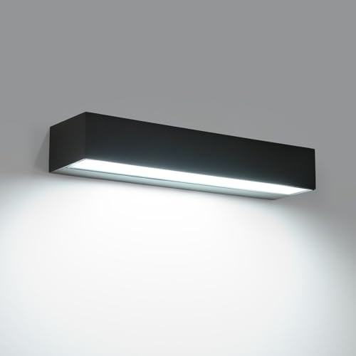 Goeco Applique da Parete Esterno, Lampada da Parete LED 16W, 6500K, Impermeabile IP65 Applique Moderna per Terrazza, Ingresso, Giardino, Garage