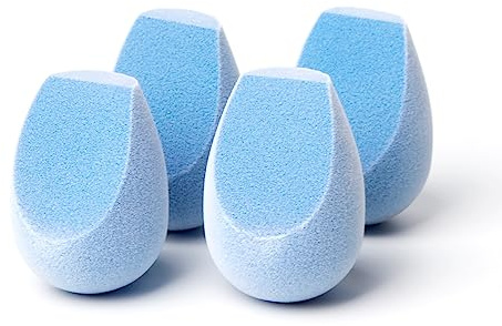 JUNO & Co. Microfiber Velvet Sponge, Latex-Free, Dual Layer Technology, Flawless Makeup Blender for Foundations, Powders and Creams (4 Fusion Sponge Bundle)