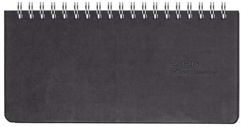 GÜSS Tisch/-Taschenkalender schwarz 8,5x17,5 cm 128 Seiten 1 Woche = 2 Seiten