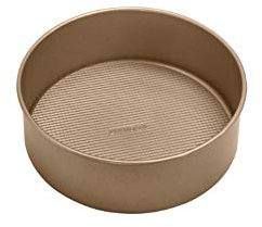 Brandani - Molde para Tartas con Fondo Extraíble, Base para Tartas, Molde para Bizcocho, Color Dorado, Antiadherente, Acero al Carbono