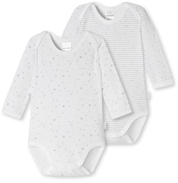 Schiesser unisex - bebis Baby 0/0 Arm Bodies 2 PACK Bebisar och småbarn – underkläder