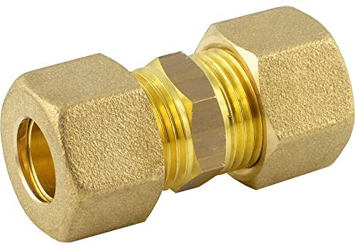 Fittingteile - Gerade Klemmringverschraubung Messing Rohrverbinder (Für Rohr Ø außen: 12 mm)