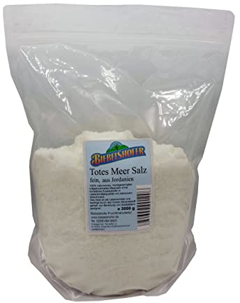 Totes Meer Salz, fein, 3 kg, im DoyPack, naturrein als Speisesalz oder Badesalz/Solebad aus Jordanien