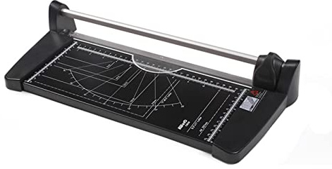 XAMIO Büro Guillotin Papierschneider, Papier Schneidegerät A4/A3/A2 Schwerlast Walzschneiden Metallbasis, 10-Blatt-Kapazität, Für Karton/Laminierung (Size : A4)