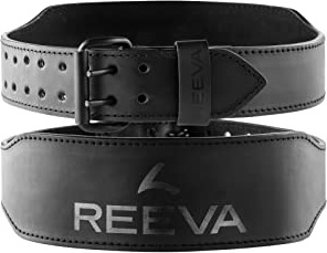 Reeva Lederen Fitnessriem – Fitness Gürtel Größe XL, Trainingsgürtel für Gewichtheben, Krafttraining & Crossfit