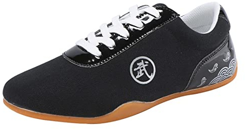Unisex Tai Chi Shoes,Traditional Men's Women's Casual Shoes Slippers Kung Fu Tai Chi Flat Shoes Casual Slipper Sneaker,Black,39