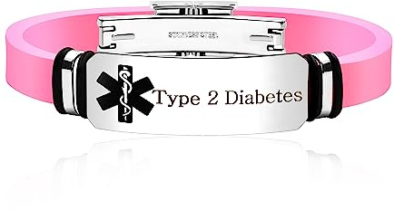 Uloveido Personalisiertes medizinisches Notfall-Armband | Silikon-Armband Medizinisches ID-Armband für Damen Herren, M, Silikon, Kein Edelstein