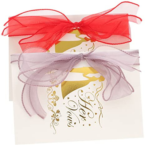 MAGICLULU Hochzeit Für Paare Einzigartige 2-teilige Hochzeitsgelübdekarten Band Grußkarten Hochzeit Brautparty- Frau Frau Hochzeitsgeschenk