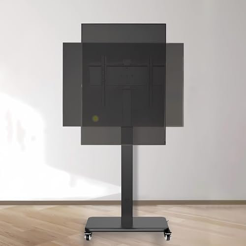 Soporte portátil para TV móvil para televisores LED de pantalla plana de 32 a 75 pulgadas, soporta hasta 80 kg, pantalla horizontal y vertical, ideal para televisores de 32 a 55 pulgadas