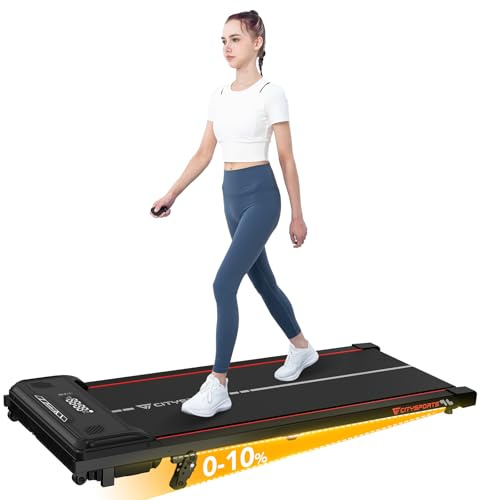 CITYSPORTS Walking Pad,10% Incline Under Desk Treadmill,3-Level,1-6 km/h