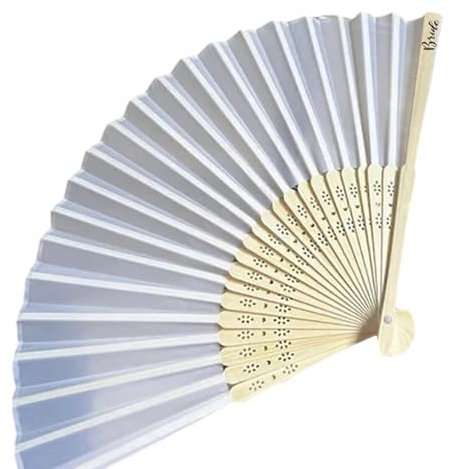 YiQinzcxg Handfächer Für Hochzeit Braut Brautjungfer Strand Junggesellenabschied Junggesellinnenabschied Handfächer Verlobung Brautparty Dekoration