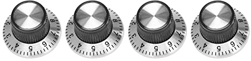 Diheohg 4 x Potentiometer Pot Metall Knopf mit 0-9 Drehscheibe fuer 6mm Shaft Drehknopf