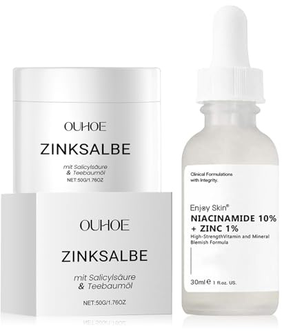 Niacinamide Serum, Creme Acne Visage, Niacinamide 10 % + Zinc 1 %, Anti Bouton, Apaise et Hydrate les Peaux à Tendance Acnéique, pour le Visage et Les Fesses, Le Dos et Les Cuisses